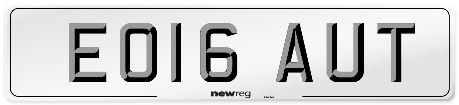 EO16 AUT Number Plate from New Reg